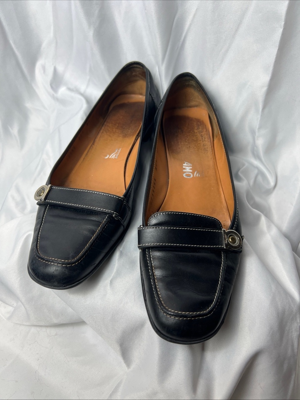 Ferragamo black leather loafers